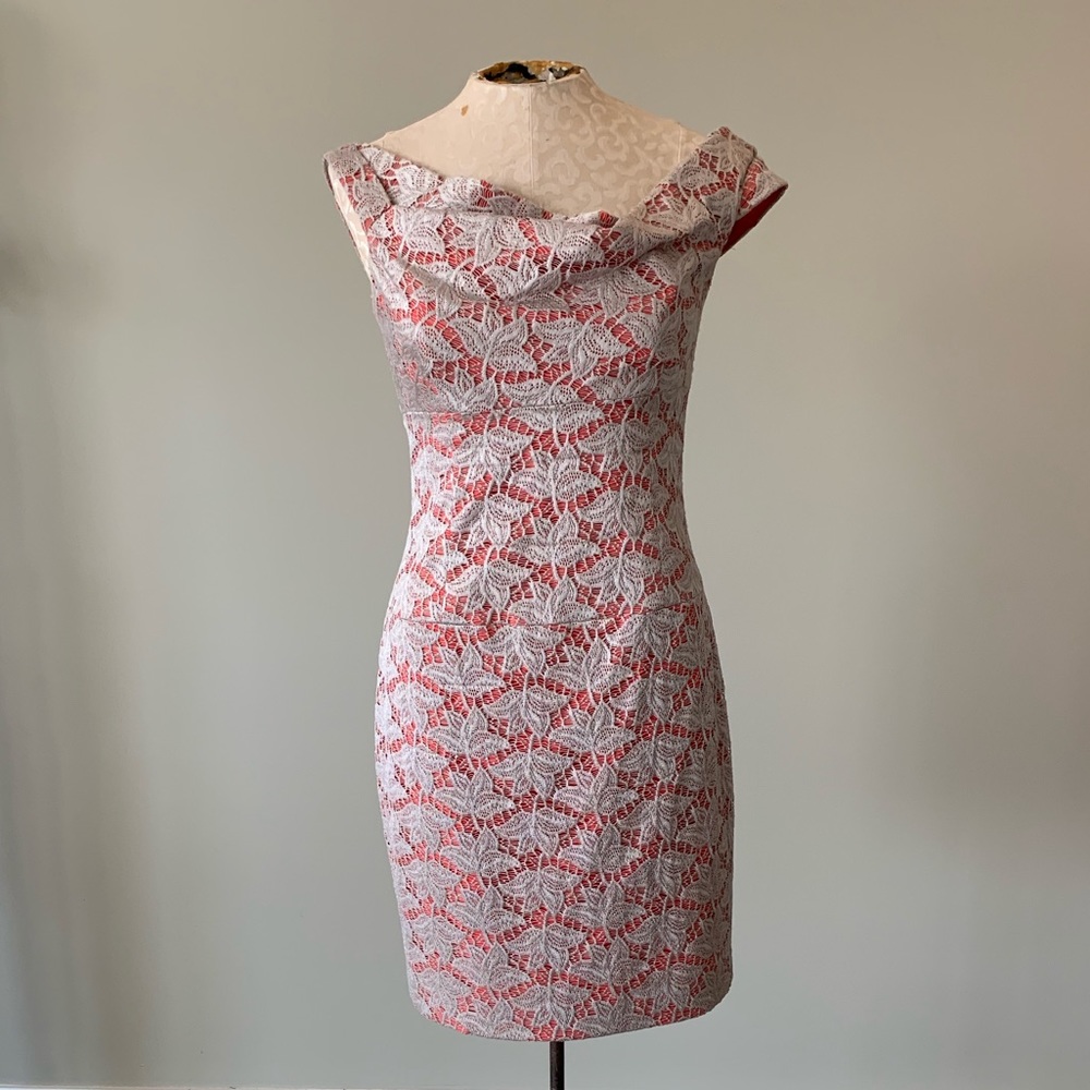 Black Halo Salmon Sleeveless Dress